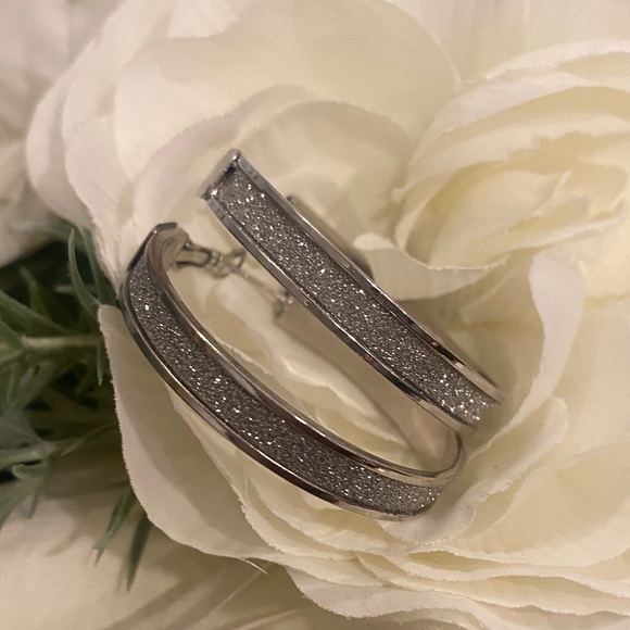 Dillard's Silver Hoop Earrings for Sensitive Skin - Picture 5 of 7